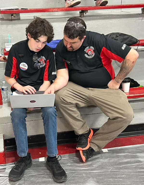 Laptop with robot code