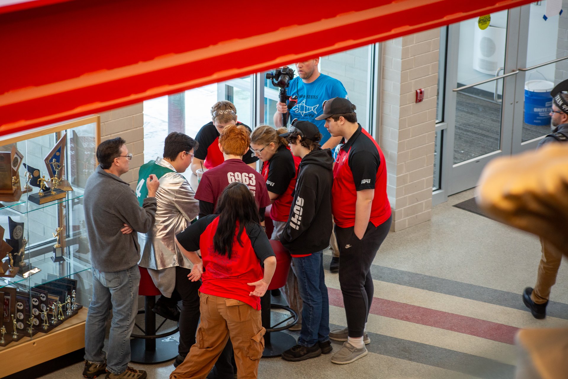 Ultrabots students planning strategy together